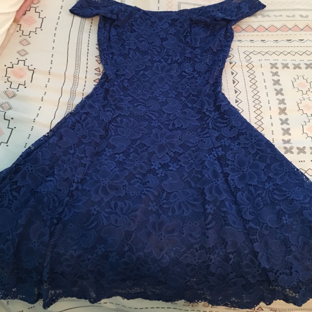 Royal Blue Lace Dress